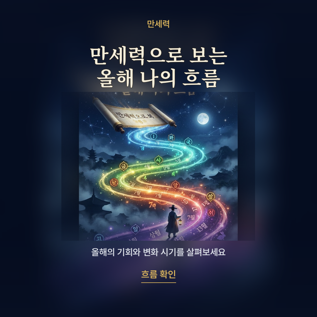 만세력으로 보는 올해 나의 흐름 카드