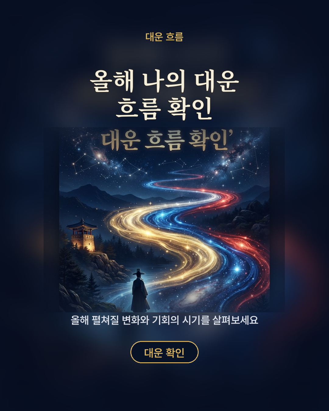 올해 나의 대운 흐름 확인 포스터